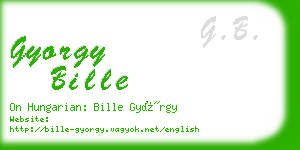 gyorgy bille business card